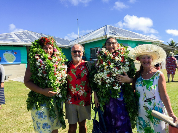 Arrival on Mauke Met late NZ High Commissioner Tessa Te Mata and her sister